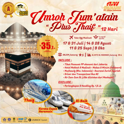 Umroh Plus Thaif 12 Hari